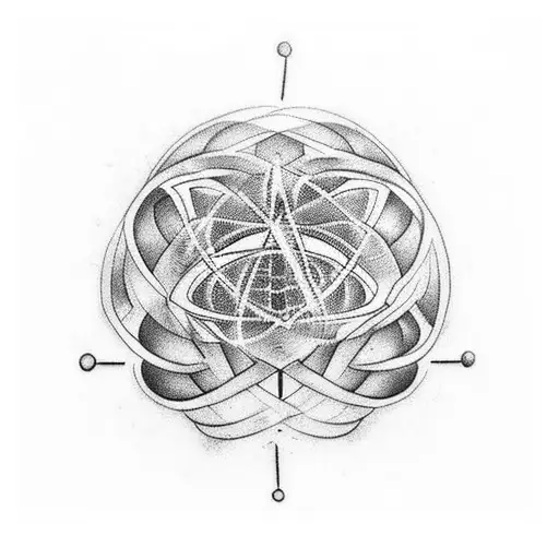 tatoo that includes chemistry, math, phisic, informatic and brain tattoo design idea