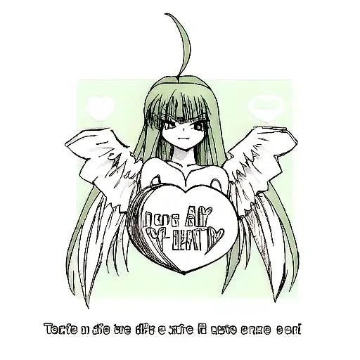 large horizontal Winged heart with the text "Bad Girl" tattoo design idea