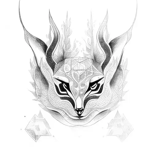 raposa espada tattoo design idea