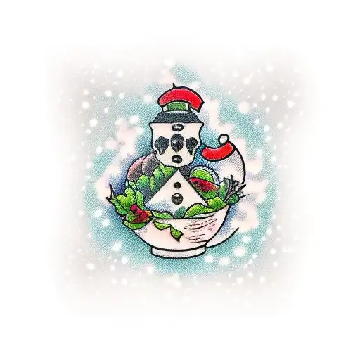salad snow tattoo design idea