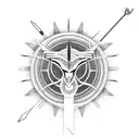 sagittarius, virgo and capricorn fusion tattoo design idea