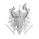 sagittarius, virgo and capricorn tattoo design idea