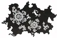 outline map of galicia, region of spain tattoo design idea