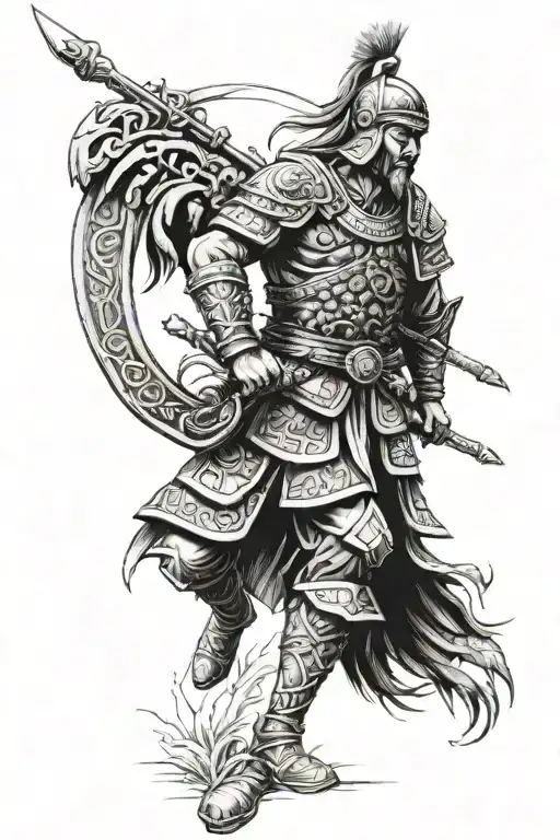 old turkic warrior tattoo design tattoo design idea