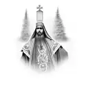 orthodox Jesus shoulder piece tattoo design idea