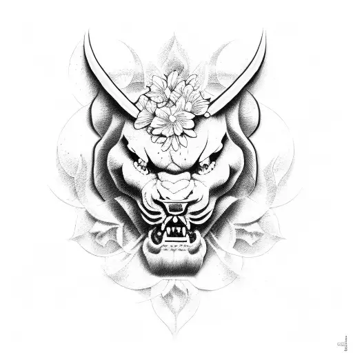 pantera com flores  tattoo design idea