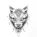 pantera com flores  tattoo design idea