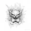 pantera com flores  tattoo design idea