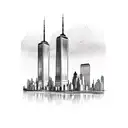 World Trade Center Twin Towers tattoo design idea