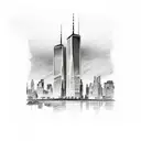 World Trade Center Twin Towers tattoo design idea