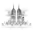 World Trade Center Twin Towers tattoo design idea