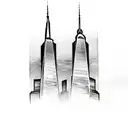 World Trade Center Twin Towers tattoo design idea