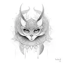 lilith com asas  tattoo design idea