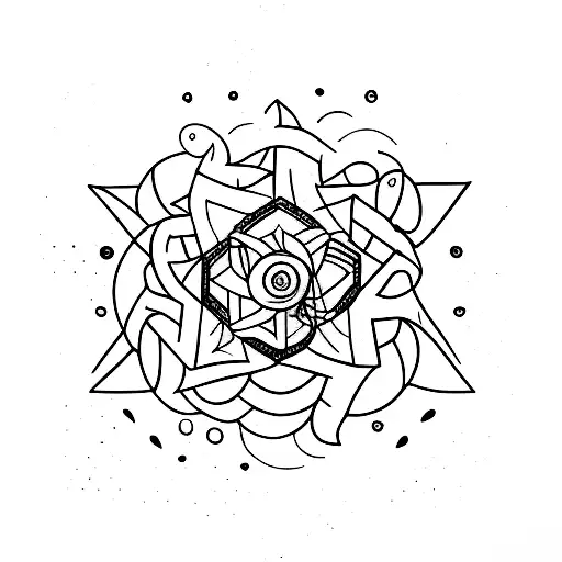 leoa com tres filhotes dois machos e uma famea mais nova. delicada tattoo design idea