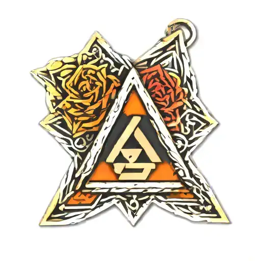 valknut 3 triangle pendant tattoo design idea