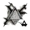 valknut 3 triangle pendant tattoo design idea