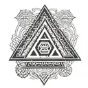 valknut 3 triangle pendant tattoo design idea