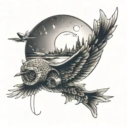 Create a  modern beautiful memories professional yet casual ink tattoo design that celebrates PRIMA REISEN monumental  tattoo design idea