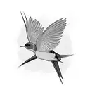 Swallow Bird tattoo design idea