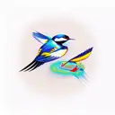 Swallow Bird tattoo design idea