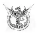 celtic dragon tattoo design idea