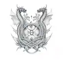 celtic dragon tattoo design idea