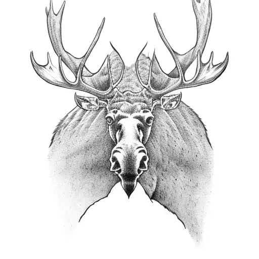 a moose  tattoo design idea