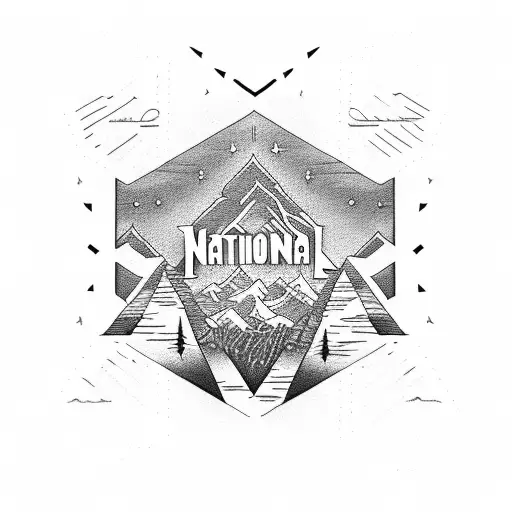 national park arrowhead tattoo design idea