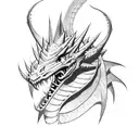 dragon with spikes tattoo design idea