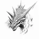 dragon with spikes tattoo design idea