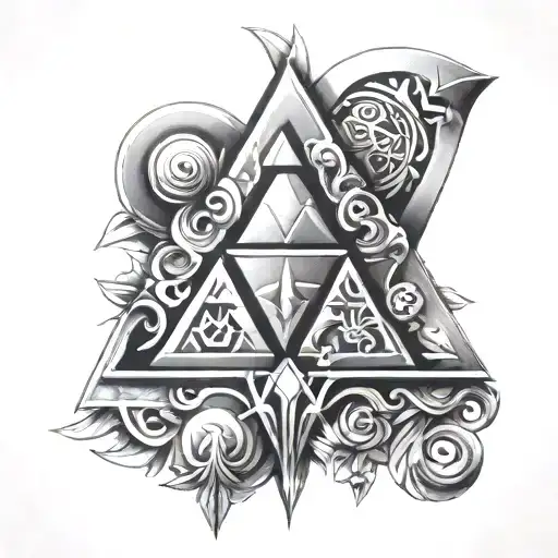 triforce zelda tattoo design idea