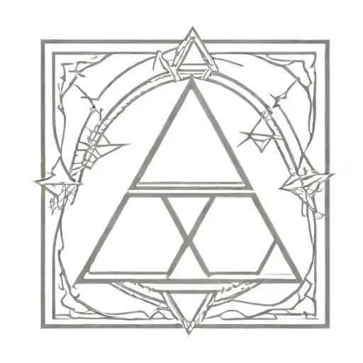 discret triforce zelda tattoo design idea