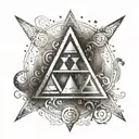 faded zelda triforce tattoo design idea