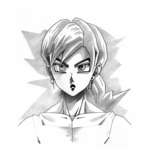 bulma y goku tattoo design idea