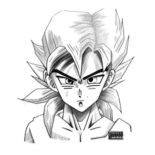 bulma con goku tattoo design idea