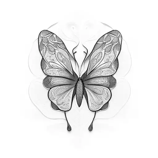 neda flower butterfly  tattoo design idea