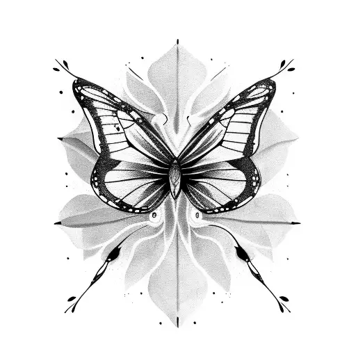 neda butterfly  tattoo design idea