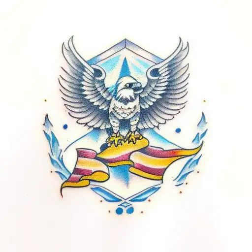 wedge tail eagle tattoo design idea