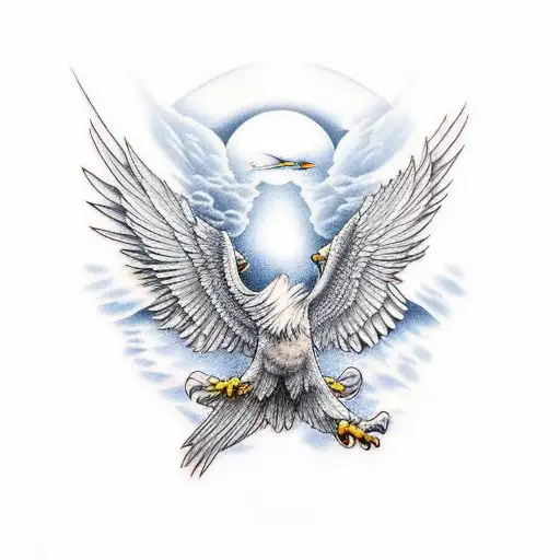 wedge tail eagle  tattoo design idea