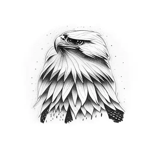 wedge tail eagle tattoo design idea