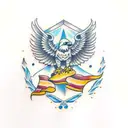 wedge tail eagle tattoo design idea