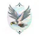 wedge tail eagle tattoo design idea