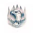 wedge tail eagle tattoo design idea