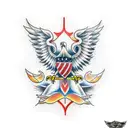 wedge tail eagle tattoo design idea