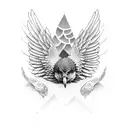 wedge tail eagle tattoo design idea