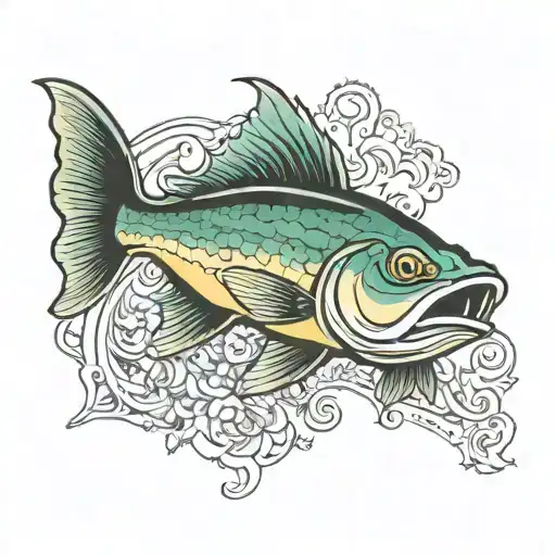 walleye tattoo design idea