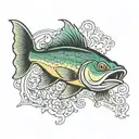 walleye tattoo design idea