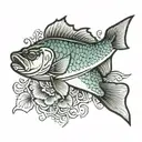 walleye tattoo design idea