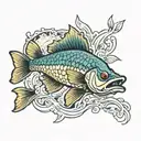 walleye tattoo design idea