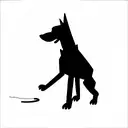 angry Doberman  tattoo design idea